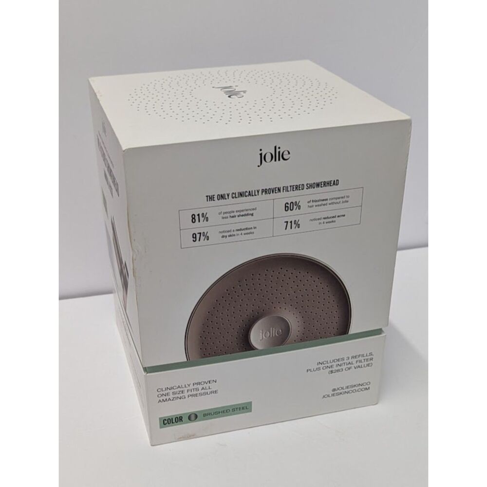 Jolie Filtered Showerhead Beauty System Pre-Installed Filter & Original Wrench!